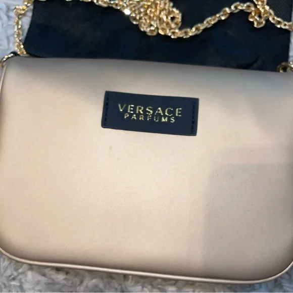 NWOT Versace Fragrance Gold Clutch Shoulder Crossbody Handbag - Picture 2 of 11